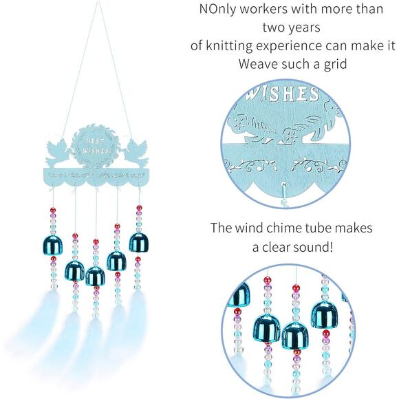 Home Decor Best Wishes Bells Wind Chimes Hanging Ornaments for Farmhouse Hanging - Picture 3 of 11